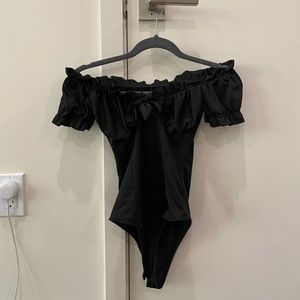 Ruffle Off-the-shoulder Bodysuit